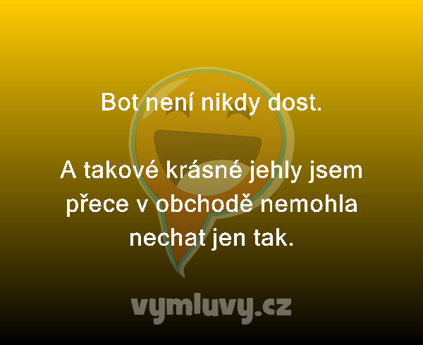 Bot není nikdy dost.

A takové krásné jehly jsem přece v obchodě nemohla nechat jen tak. 