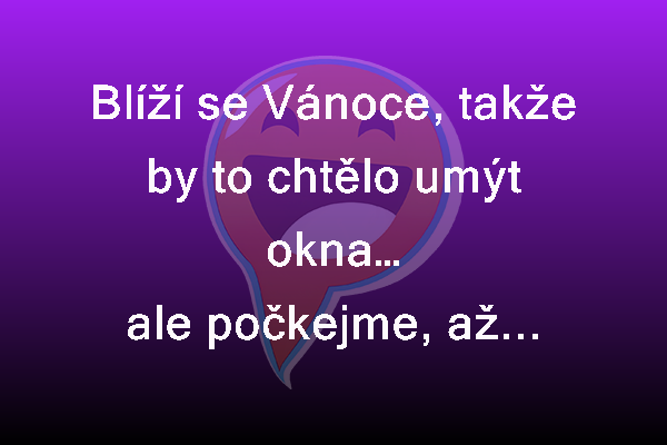 Čistá okna na Vánoce