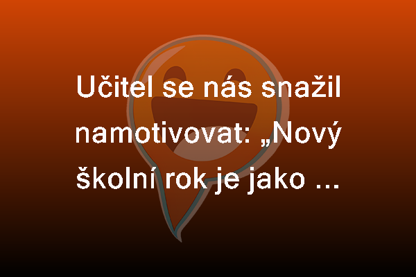 První školní den po prázdninách
