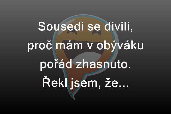 Zhasnuto v obýváku